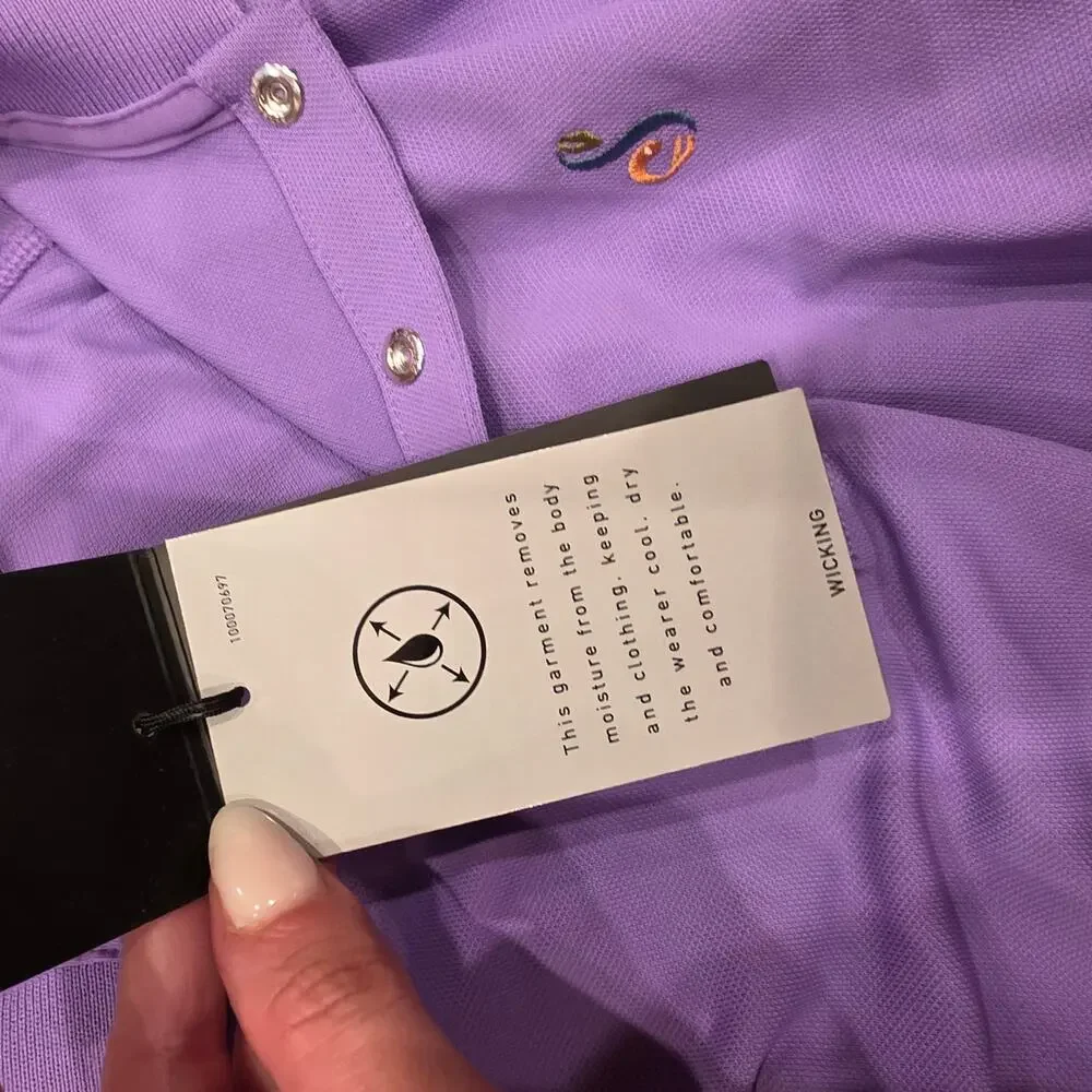 NWT Ralph Lauren and Swannies collab purple golf polo sz S